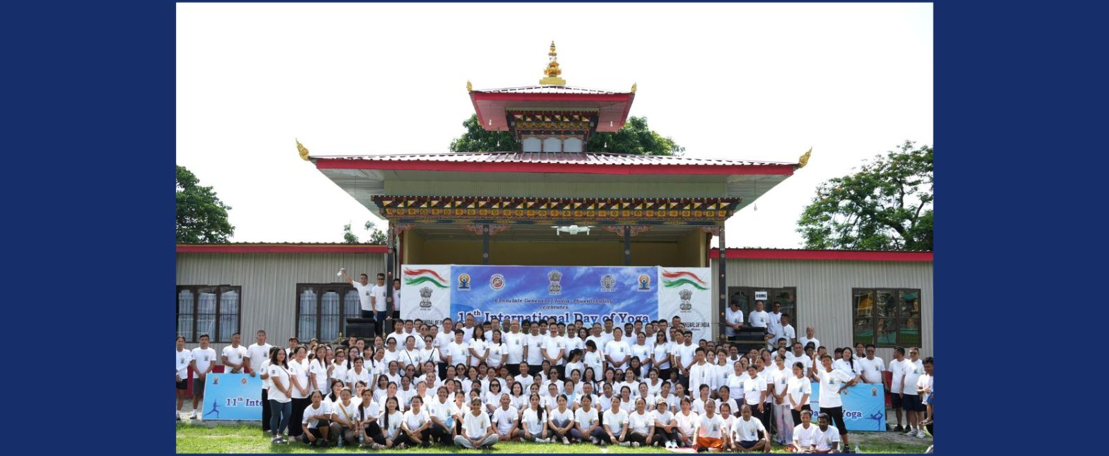 Celebration of the 11th International Day of Yoga at Gelephu Mindfulness City